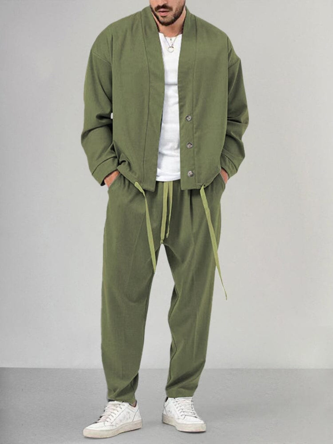 Steve - Set di abbigliamento - Casual - Alla moda - Ideale per autunno / inverno per uomo