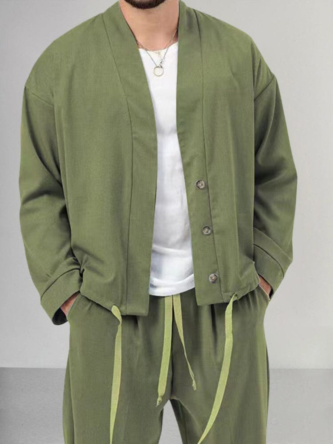 Steve - Set di abbigliamento - Casual - Alla moda - Ideale per autunno / inverno per uomo