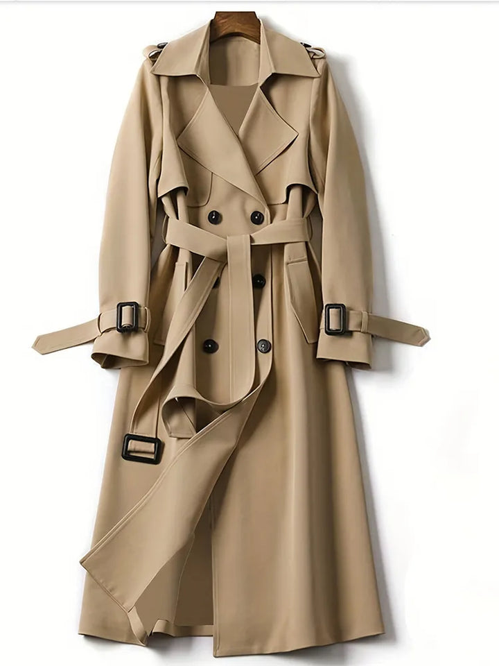 Gracey - Trench coat lungo solido da donna
