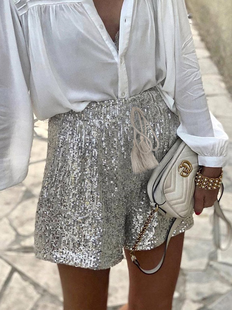 Glitzernde Shorts