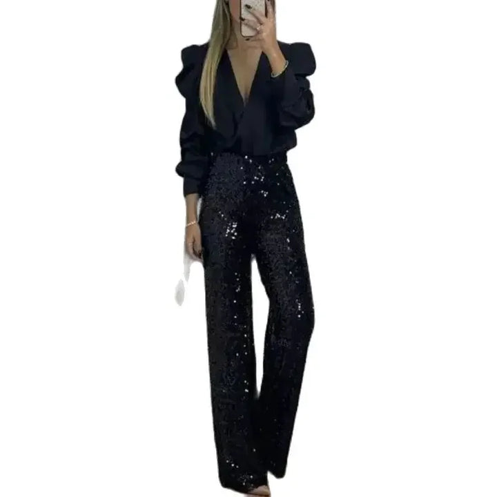 Sophia - Elegante Partyhose mit Pailletten
