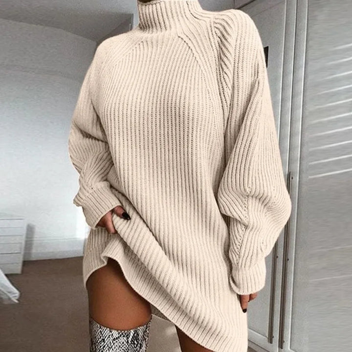 Pamala - Comfortable Dress with Turtleneck