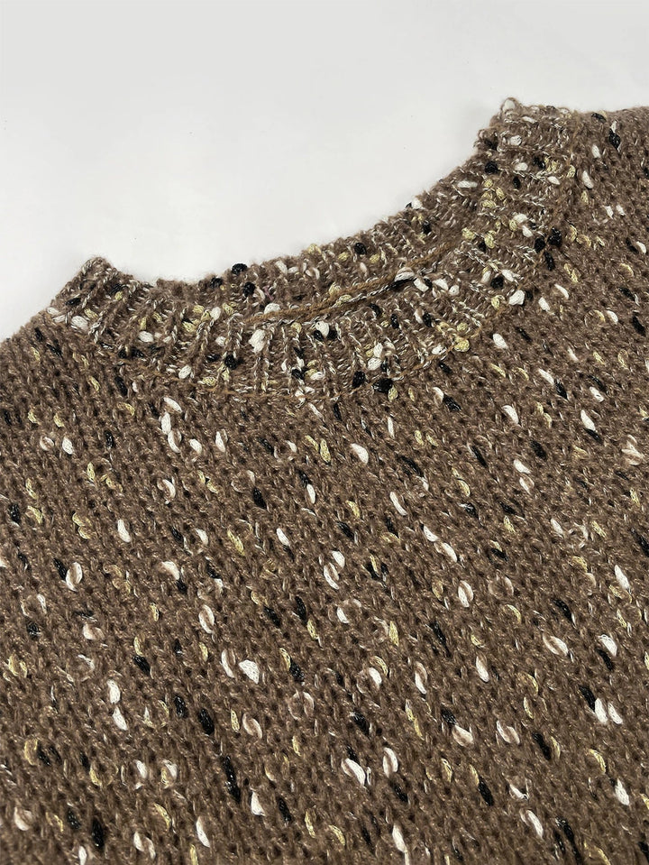 Nova - Pull d'hiver décontracté avec col rond