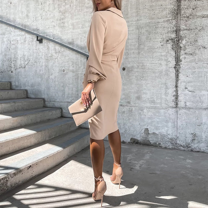 Vestito midi con spacco