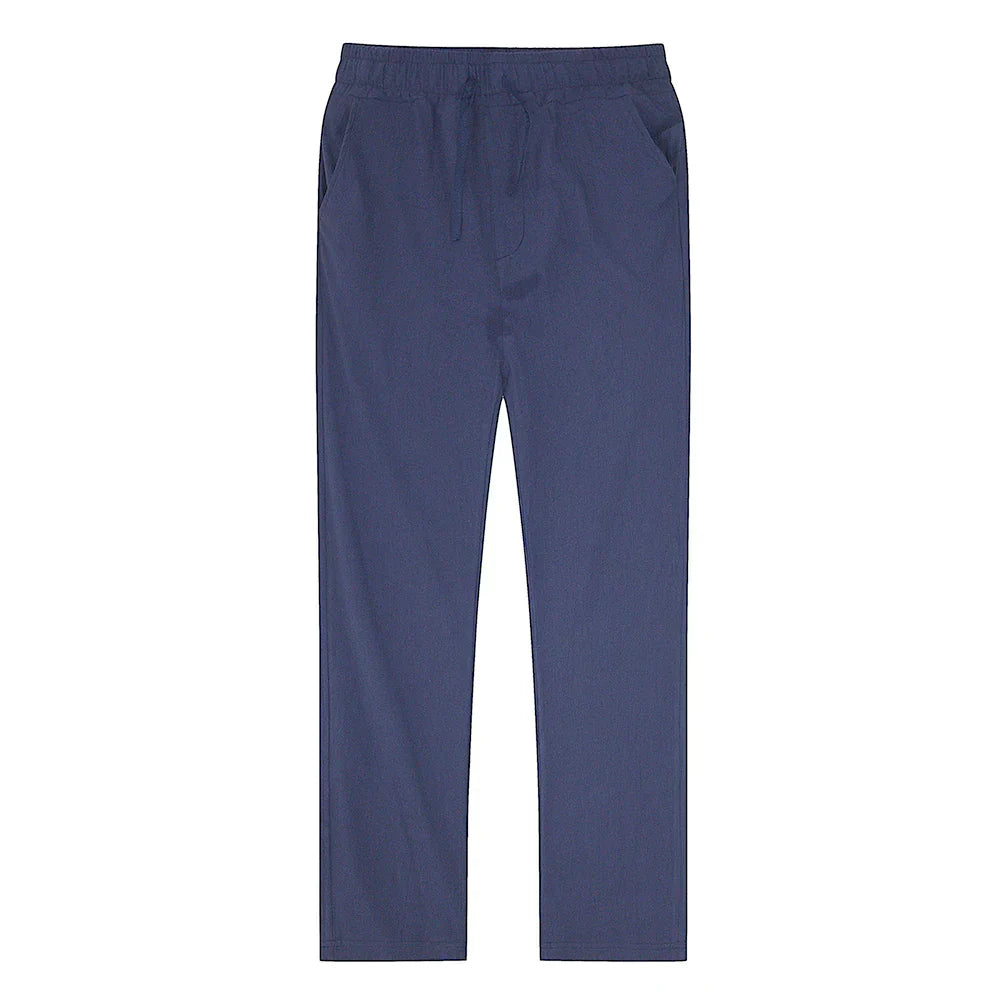 Herren Leinenhose – Sommerhose mit Kordelzug, atmungsaktiv & locker geschnitten