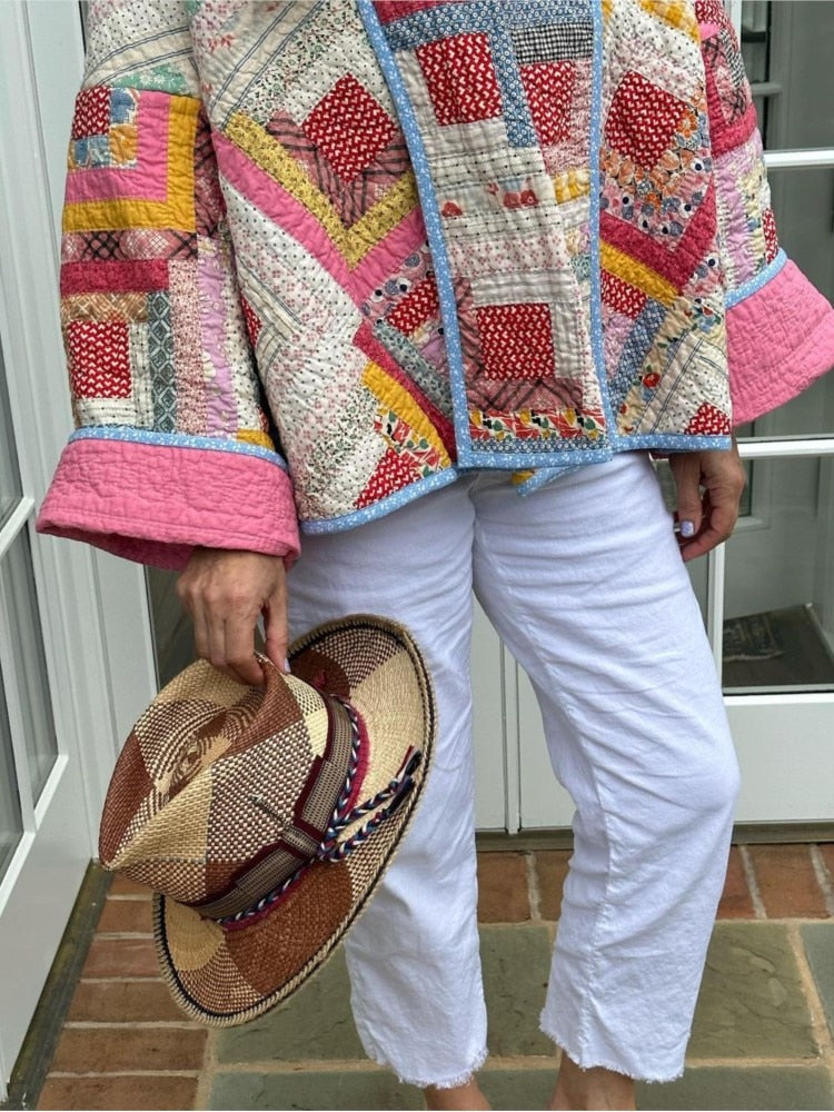 Beatriz - giacca trapuntata patchwork casual