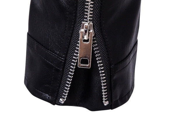 Felix's leather jacket for men | Slim cut | stand-up collar | Anti-Wind Motorcycle Jacket