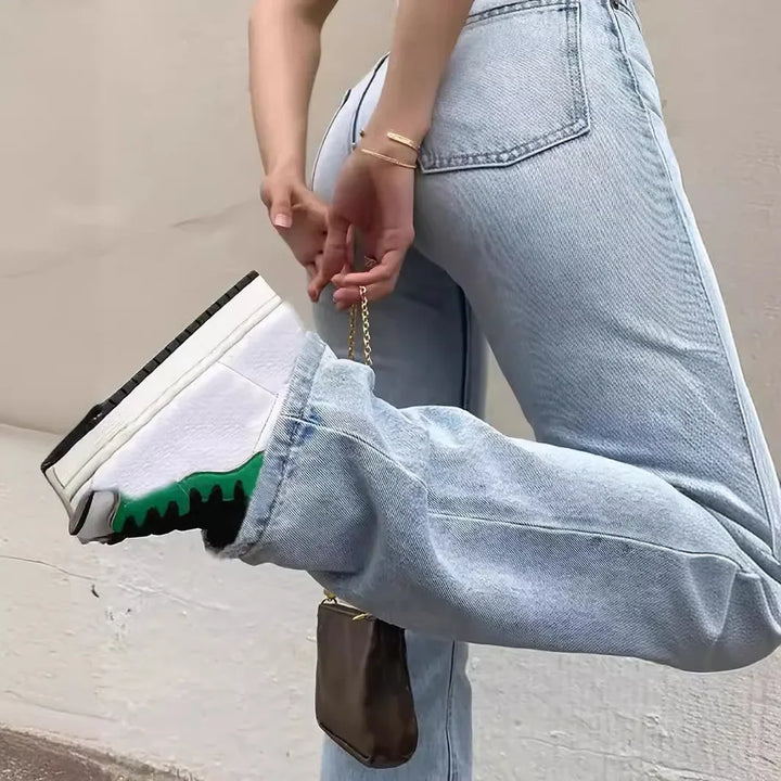 Paislynn - Jean chic avec taille haute