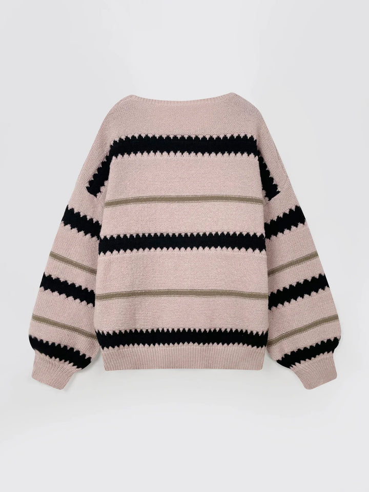 Naomi - trendy striped winter sweater
