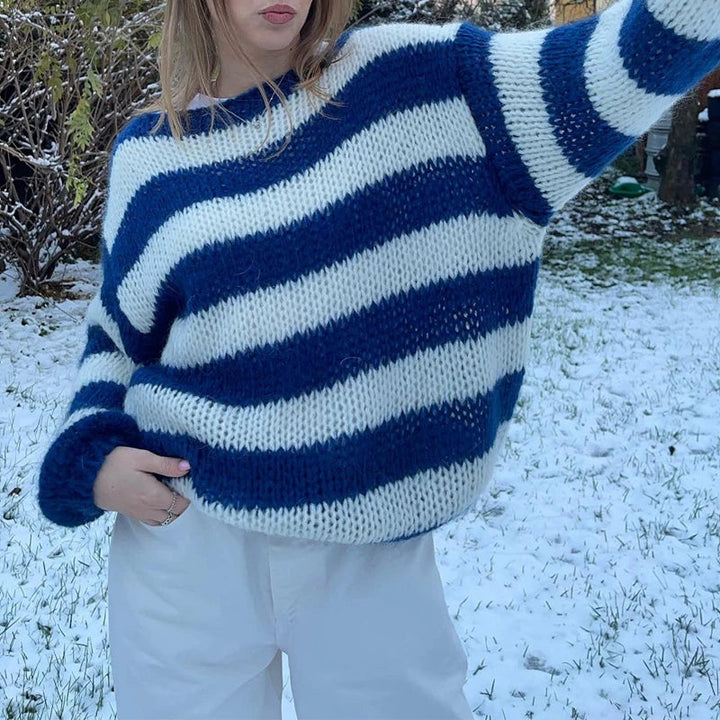 Elissa - gestreifter lockerer schicker Pullover