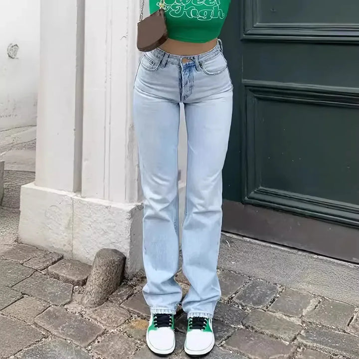 Paislynn - Jean chic avec taille haute