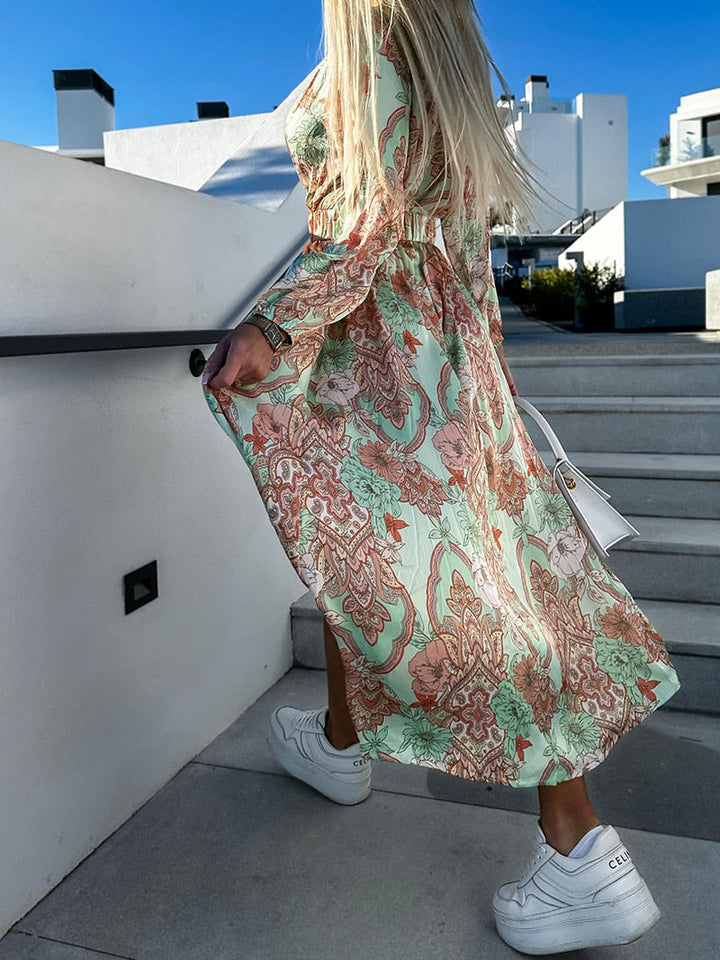 Gladys - Elegantes Boho Maxikleid
