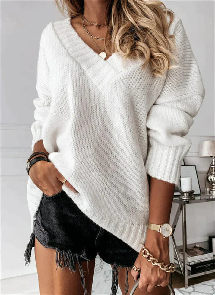 Noreen - Pull-over avec col en V