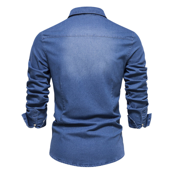 Marcellus - Camicia denim casual - Classica - Design versatile - Ideale per il lavoro da uomo