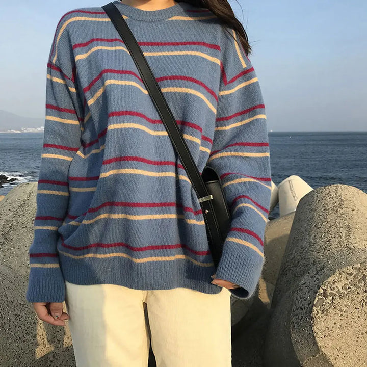 Reina - Strickpullover mit Rundhalsausschnitt
