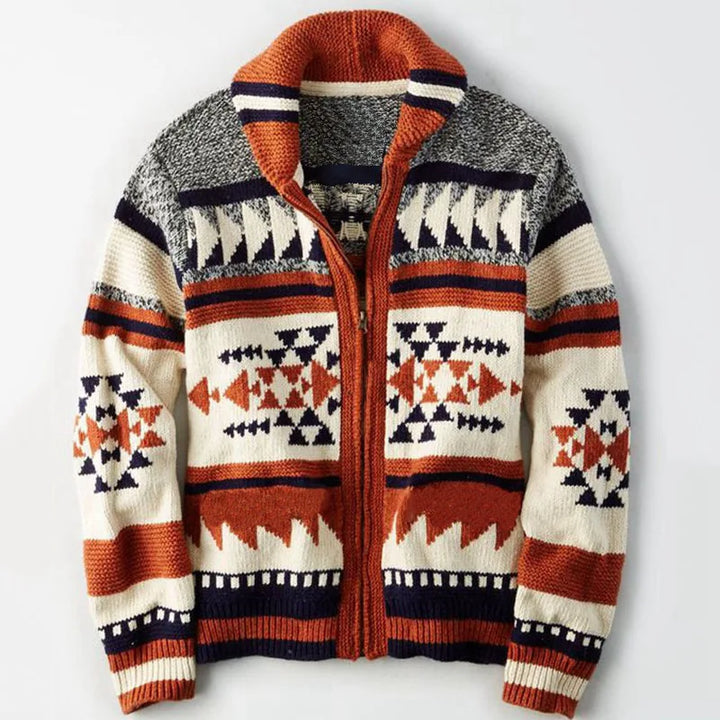 Matteo - Gilet en tricot avec fermeture éclair pour hommes