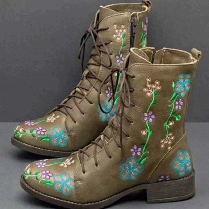Anna | Bottes rétro ethniquement brodées