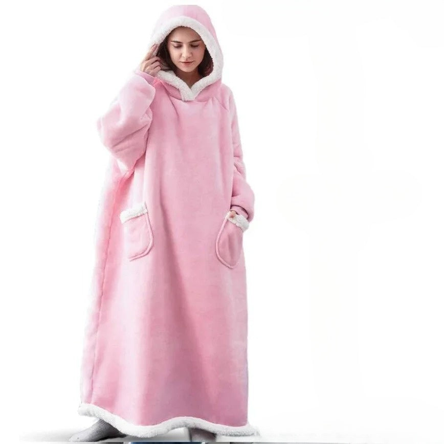 Kuschelige Oversize Hoodie-Decke mit Kapuze – Weicher Fleece Pullover für Damen & Herren, Perfekt für Zuhause & Winter