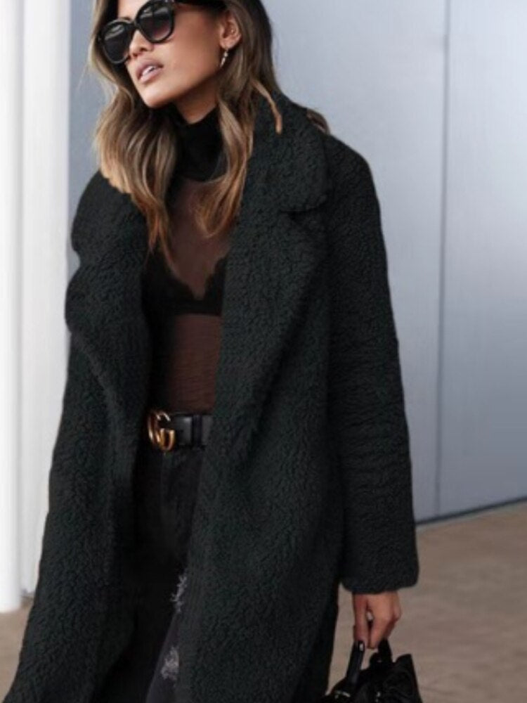 Madelon manteau teddy avec poche cachée