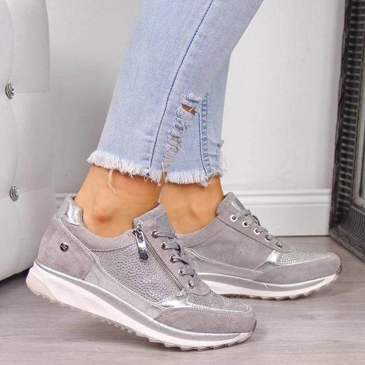 Betsy - Chaussures décontractées à lacets avec fermeture éclair