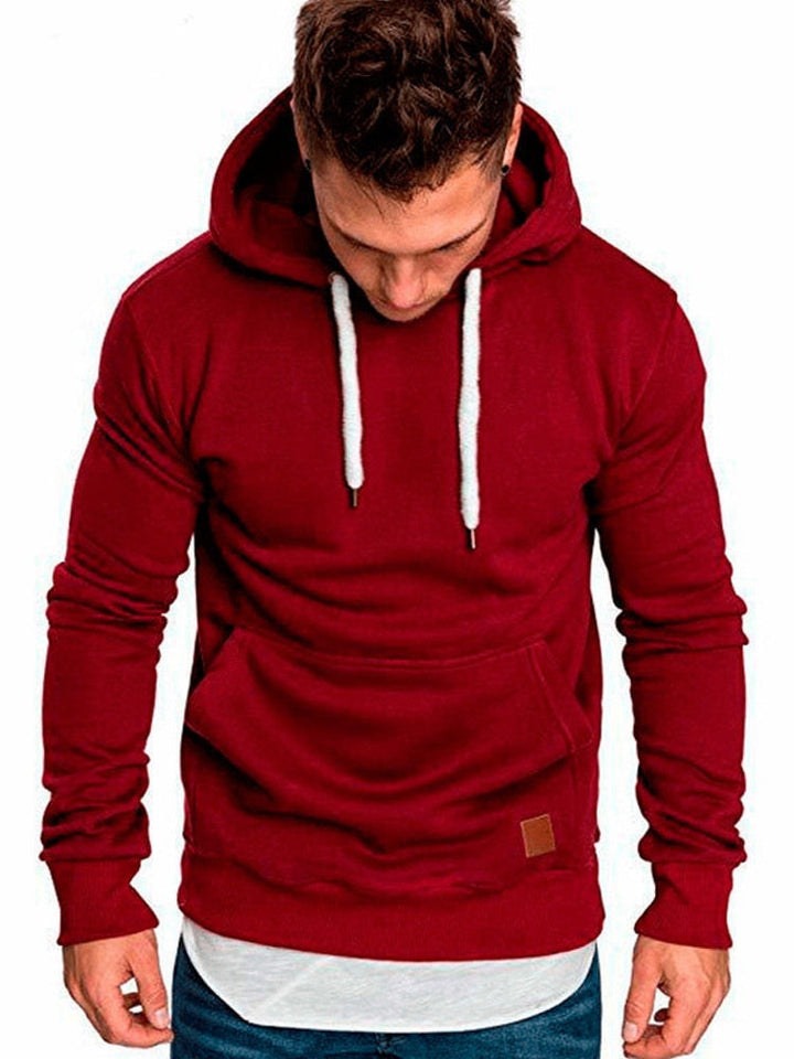 Dudley - sweat à capuche pour homme - avec poche kangourou et cordon blanc