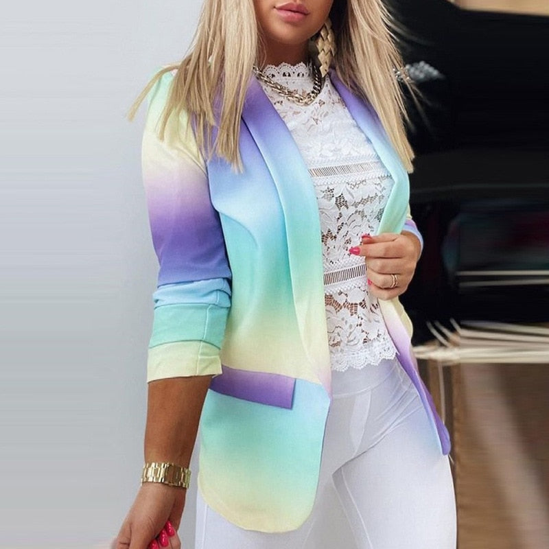 Morgane - Langärmelige Tie-Dye-Blazer