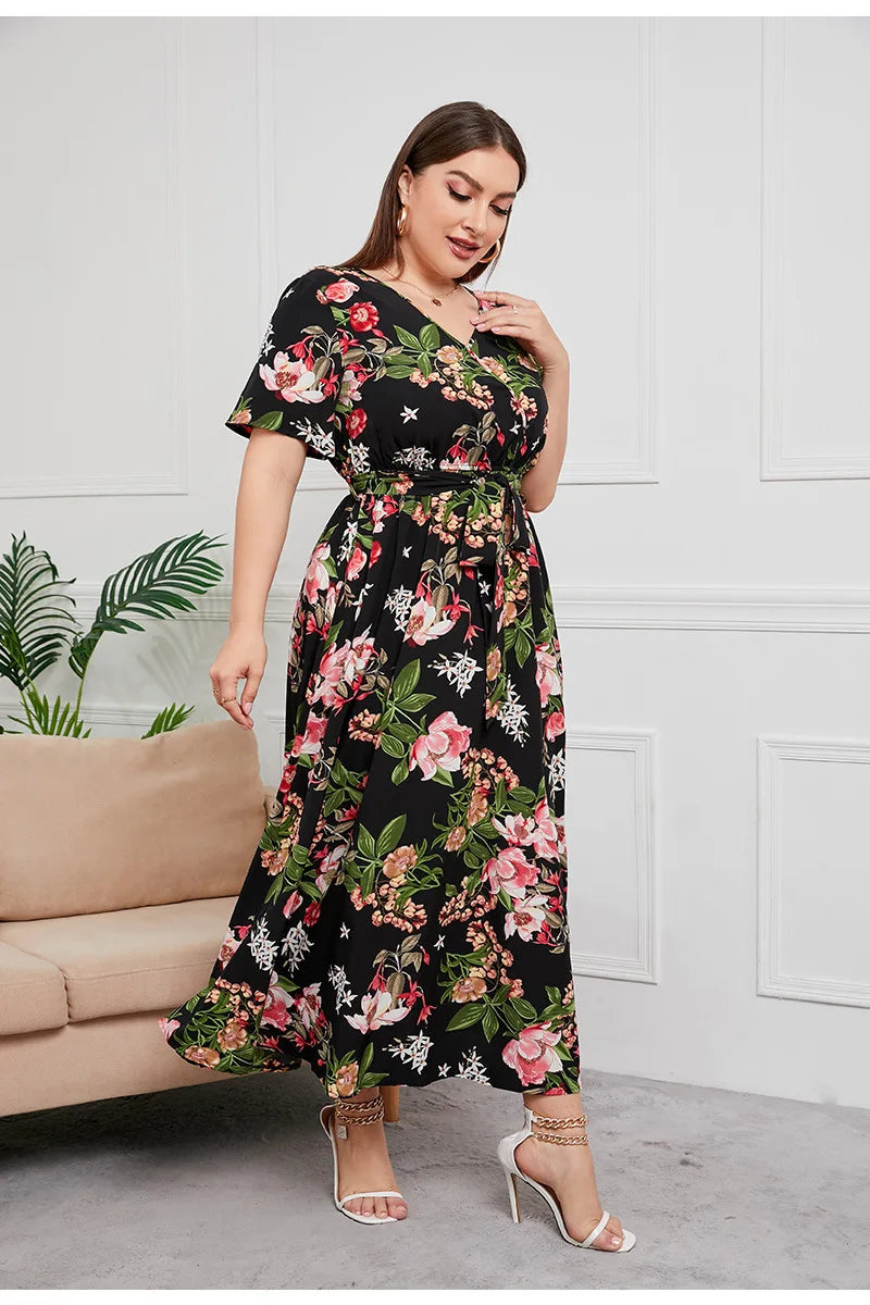 Juliann - Robe d'été grande taille avec décolleté en V