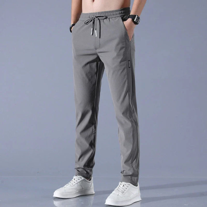 Pantalon de jogging homme avec cordon de serrage – Pantalon de loisirs sport-chic avec coupe ajustée et ceinture élastique