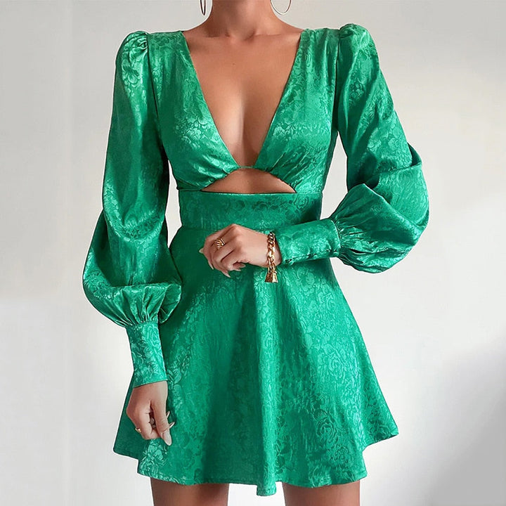 Robe en satin avec imprimé