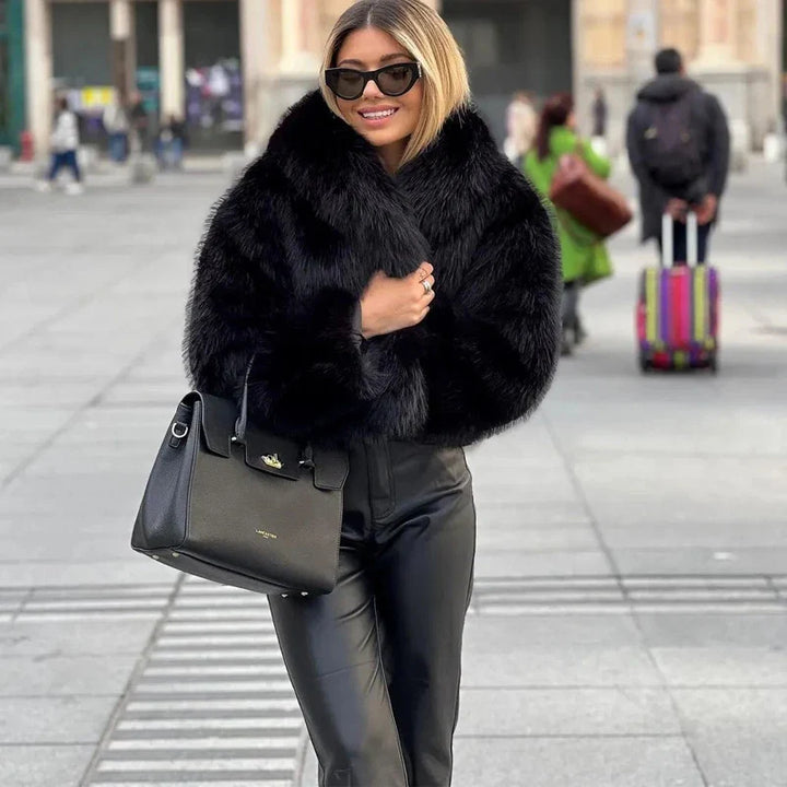 Ariella - Cappotto in pelliccia di peluche invernale