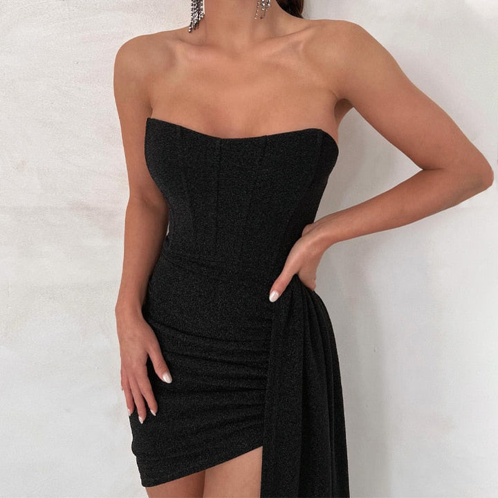 Robe pailletée bustier