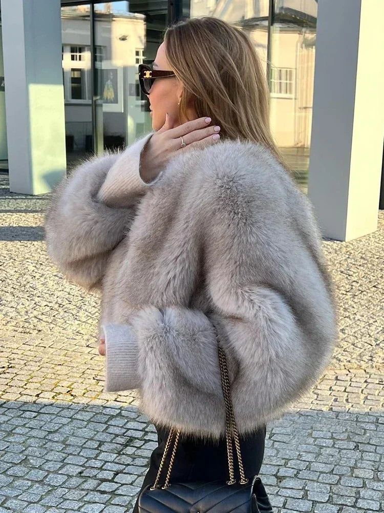 Rosalie - lussuoso caldo cappotto di pelliccia