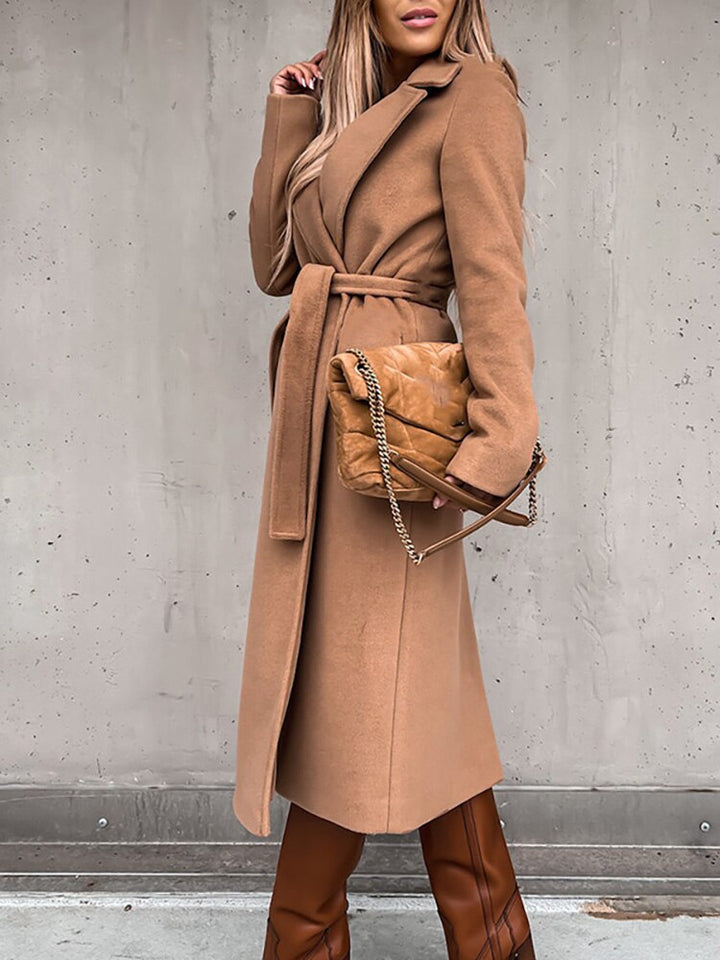 Engel - Manteau en laine élégant avec ceinture