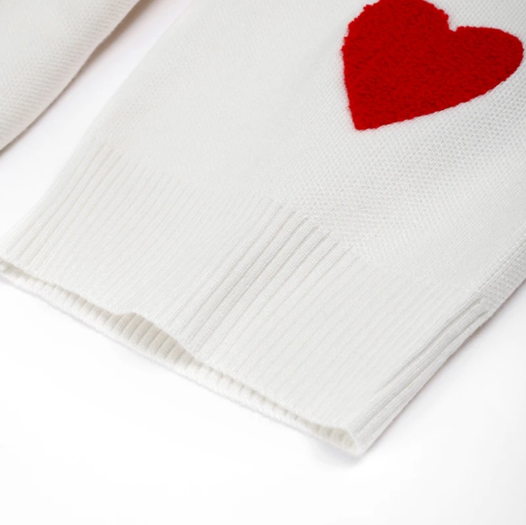 Cuore | Maglione da donna morbido con ricamo d'amore