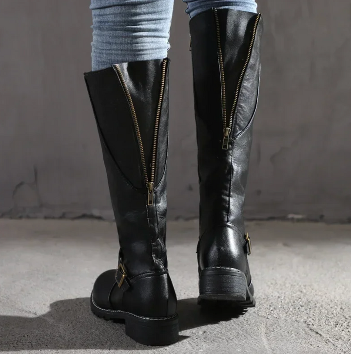Bottes d'hiver décontractées montantes en cuir vegan pour femmes | Idéal pour l'hiver