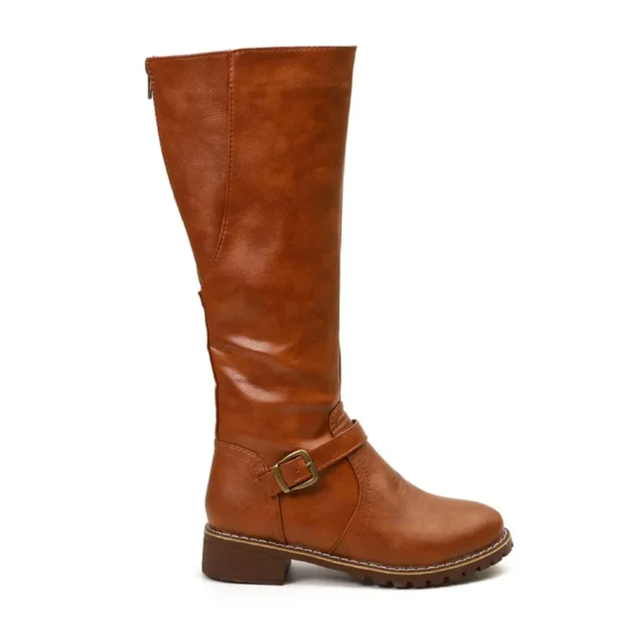 Bottes d'hiver décontractées montantes en cuir vegan pour femmes | Idéal pour l'hiver