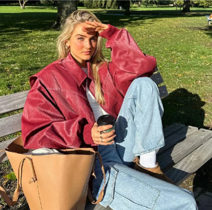 Theresa - Lässige Oversized Streetwear Jacke