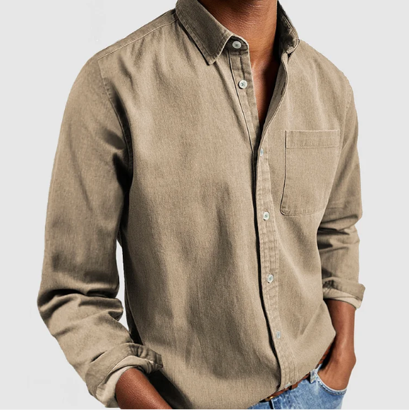 Neil - Long-sleeved Polo - Casual - High-quality Formal Style - Perfect for Casual Days for Men
