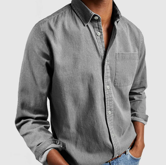 Neil - Long-sleeved Polo - Casual - High-quality Formal Style - Perfect for Casual Days for Men