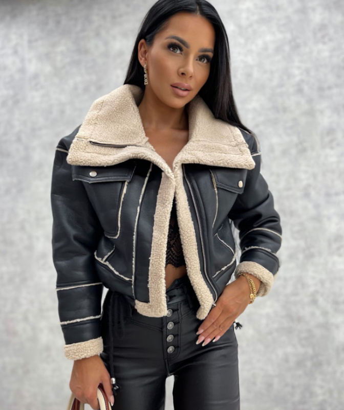 Gabriella - Retro warme Felljacke