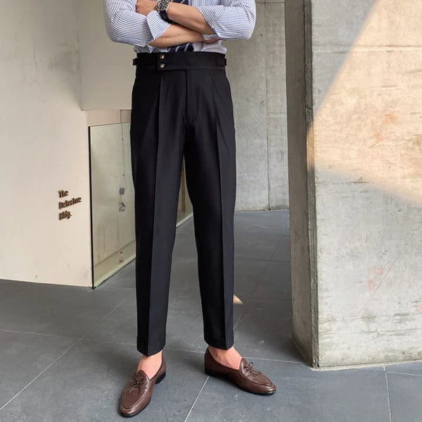 Logan - pantalon droit élégant taille haute pour hommes