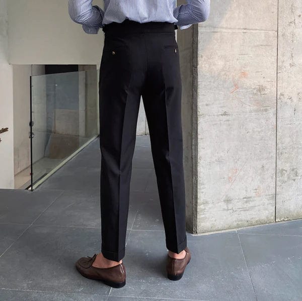 Logan - pantalon droit élégant taille haute pour hommes