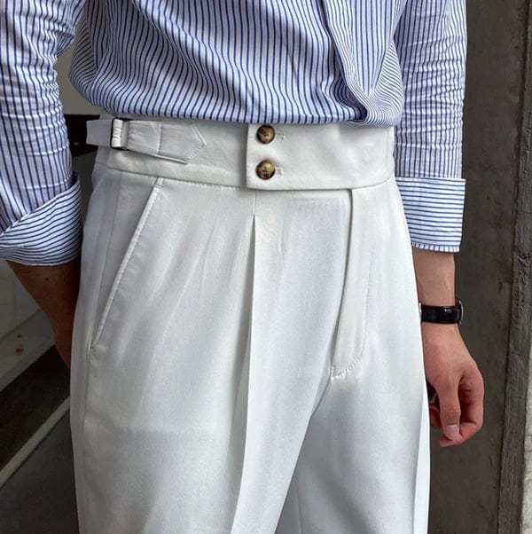 Logan - pantalon droit élégant taille haute pour hommes