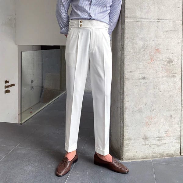 Logan - pantalon droit élégant taille haute pour hommes