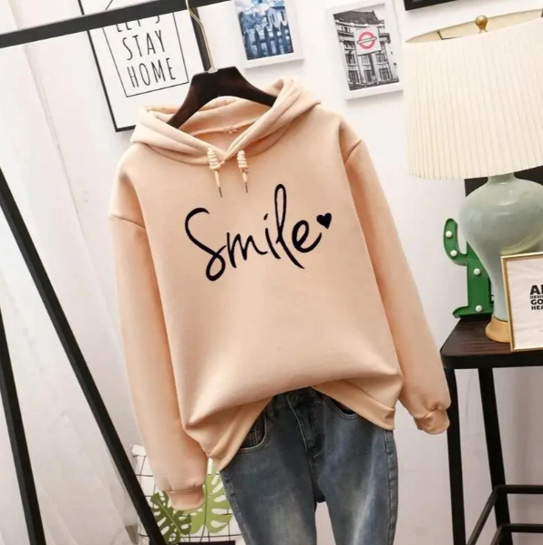 Aurora | Sweat à capuche sourire femme