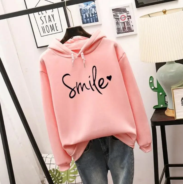 Aurora | Sweat à capuche sourire femme