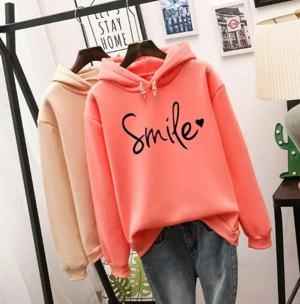 Aurora | Sweat à capuche sourire femme