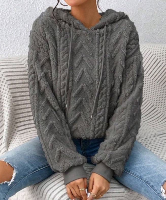 Paulina - Pull à capuche tricoté
