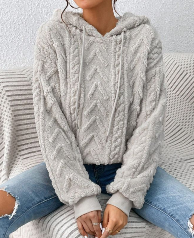 Paulina - Pull à capuche tricoté