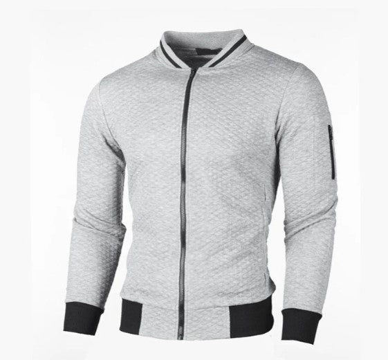 Keda - men's sweatshirt with zipper and stand-up collar
